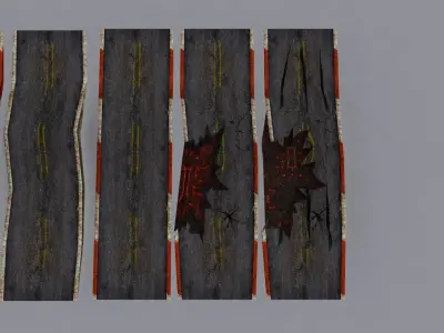 Road Colection  Low-poly 3D model