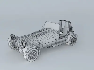 Antique colorful car Free 3D model