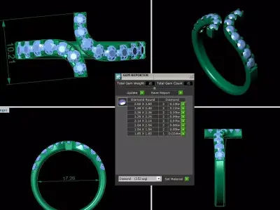 Twist Woman Wedding Ring 180 3D print model
