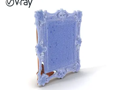 Ornate Baroque Style Picture Frame Model Pack Low-poly 3D model