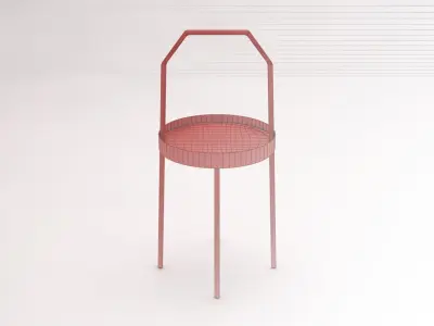 SIDE TABLE---Iron support with handle 3D model