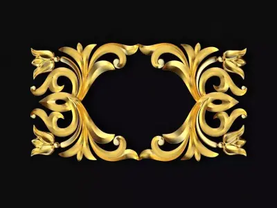 Central decor ornament for furniture 3D model 468