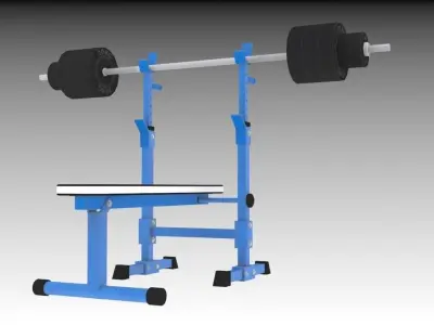 Weightlifting Bench 3D model