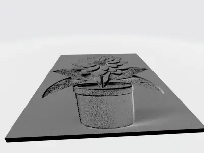 Charming Floral Vase White Blossom 3D print model