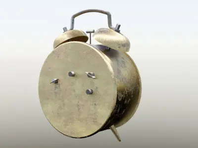 Old alarm clock Free 3D model