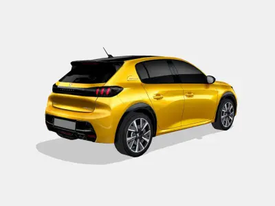 Peugeot 208 2020 Low-poly 3D model