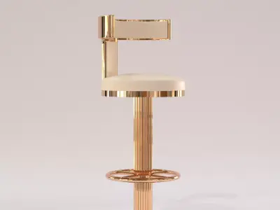 chair design chair stainless still bar chair stool Free 3D model