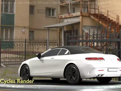 City Car 22 Upper Class Type-A White Low-poly 3D model