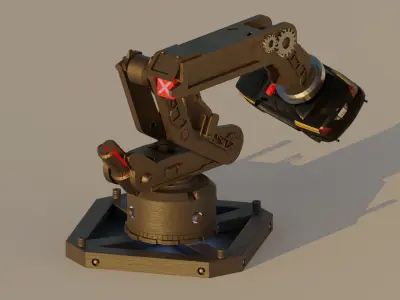 Magnet with car 3D model