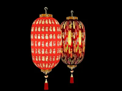 Chinese red  lantern   3D model purchase