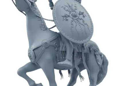Roman Horseman Chess Piece 3D print model