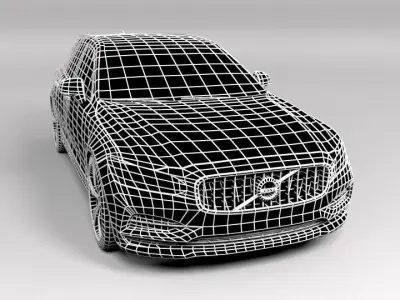VOLVO V90 LOWPOLY Low-poly 3D model