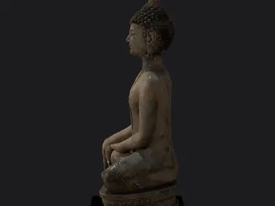 Ancient Buddha Statue 3D model