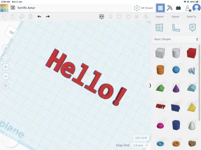 Hello 3d text stl  3D print model