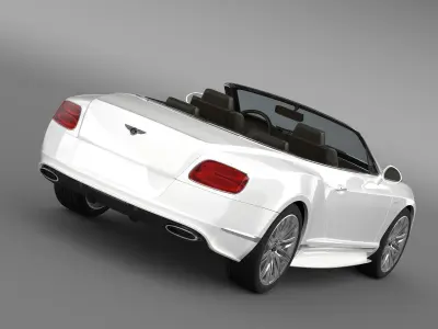 Bentley Continental GT Speed Convertible 2014 3D model
