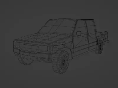 Chevrolet Luv Double Cabin Low-poly 3D model