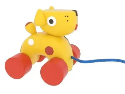 Oiiotoys Dog Pull Toy Low-poly 3D model