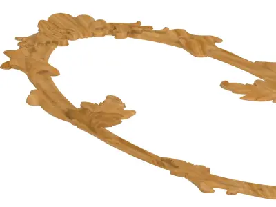 Carved picture frame STL 3D model 41