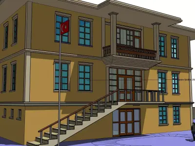 Old Turkish School 3D model