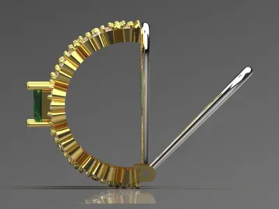 bride wedding earring je0073 3D print model