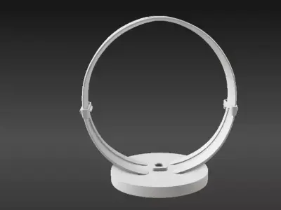 Curved Headphone Stand Modern 3D Printable Desk Accessory Low-poly 3D model