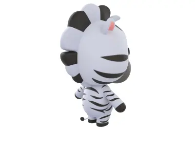 Character142 Rigged Zebra 3D model