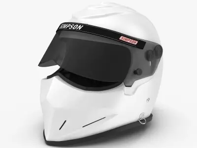 Simpson Diamondback White Low-poly 3D model