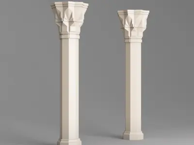 Classic Islamic Architectural Column 004 3D model