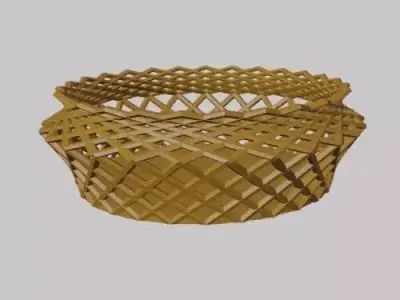 Wicker Rhombus Candy Dish Candy Holder  Free 3D print model