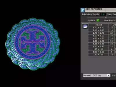 Tory Burch Fashion Brooches 3D print model