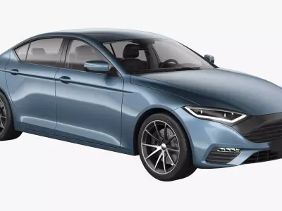 Generic Electric Car 3D model