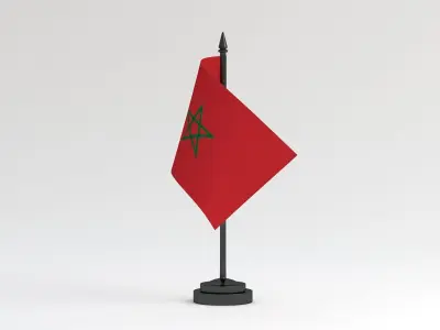 Table Flag Morocco 3D model