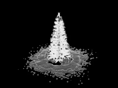 Pine Tree in The Snow 3D model