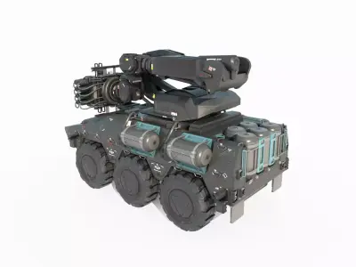 Future sci-fi geomagnetic storm car 3D model