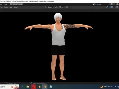MANGA ANIME VRCHAT AVATAR Low-poly 3D model