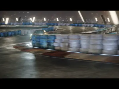 Night Drifting Car Track Vehicle Ride Drift Race Light 3D model