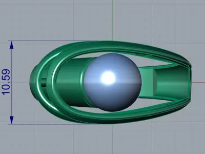 Pearl Ring 3D print model