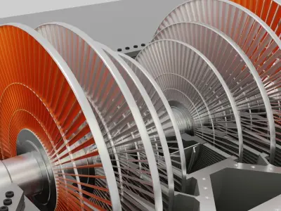 Steam Turbine Generator - Full Detailed 3D model