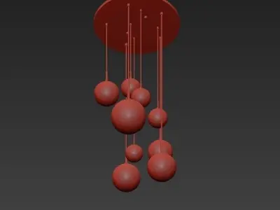 Whitley Chandelier Round 9 3D model