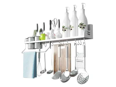 Kitchen Set utensil rack 3D model