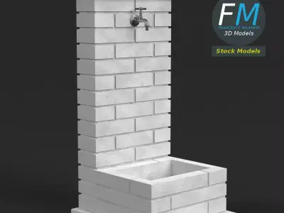 Garden fountain 3D model