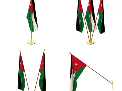 Jordan Flag Pack 3D model