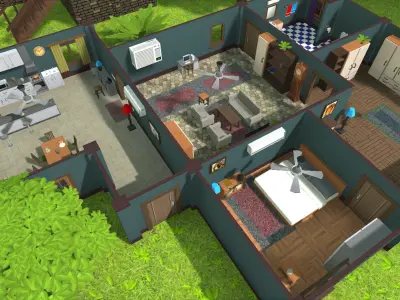 Easily Interiors Full Packs Low-poly 3D model