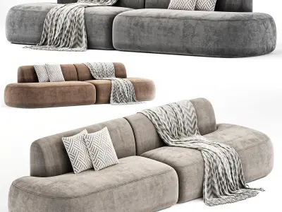 Opal Outdoor 2 Piece Original Sectional Sofa By Highfashionhome 3D model