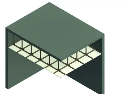 Ceiling box with wires in it 3D model