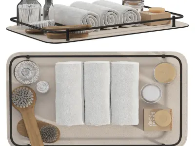 Bathroom Decorative Set 3D model