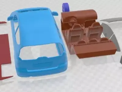 Mercedes A Class Coupe 2009 Printable Car 3D print model