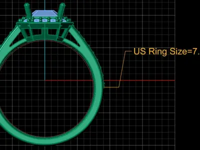 LUXURY DIAMOND RING FOR WOMEN 3D PRINTABLE MODEL 3D print model