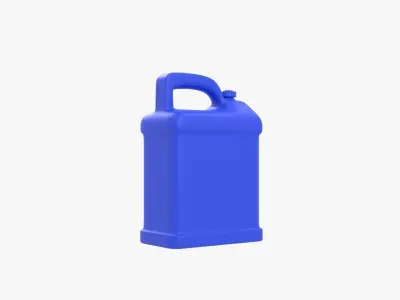 Jerrycan plastic bottle Low-poly 3D model