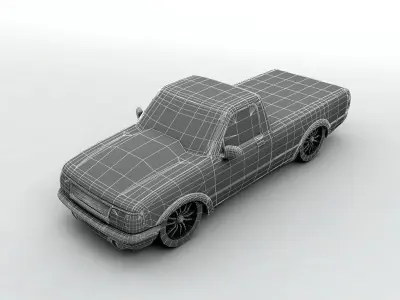 Pickup Truck Street Version Low-poly 3D model